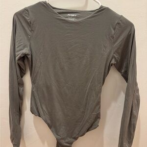Plumery Charcoal Long Sleeve Bodysuit